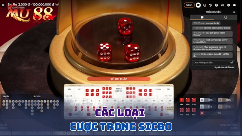 Các loại cược trong Sicbo